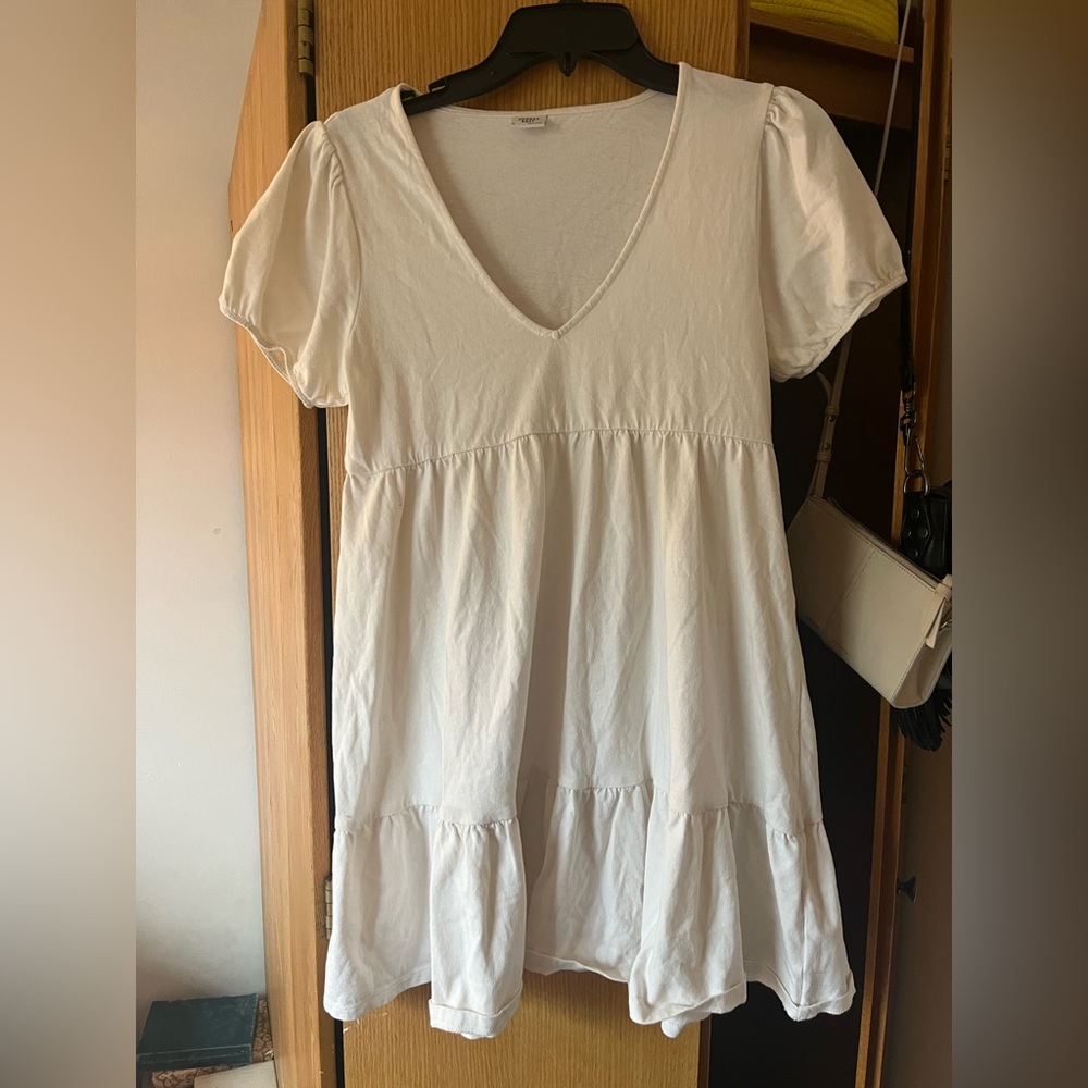 Sunday Best Cruise Dress V-neck babydoll dress in Ge Strawberry Puff Size Small